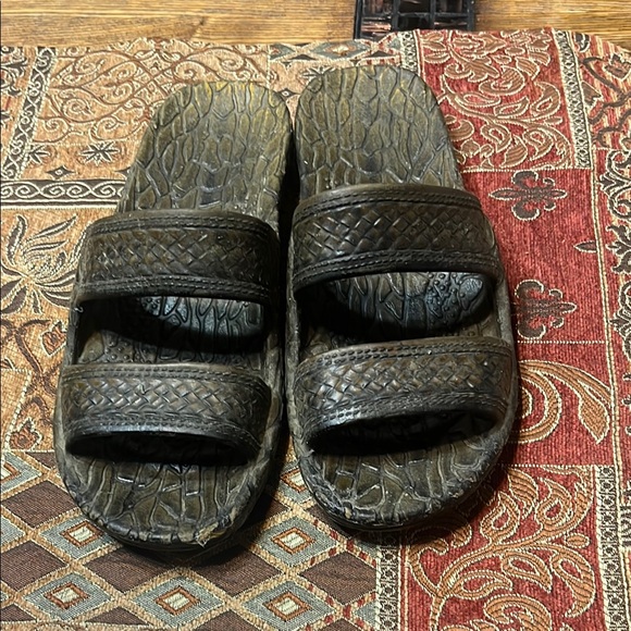 Pali Hawaii Dark Brown Slide Sandals size 8 - Picture 1 of 4